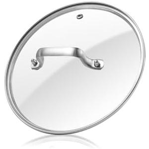 Antrader Tempered Glass Lid,8" Glass Covers for Pots,Pans and Skillets,1Set,Clear