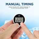 Ice Bath Thermometer with Timer, Waterproof Floating Water Thermometer for Cold Plunge Tub, -20℃ to 70℃ Digital Bath Thermometer for Bathtub, Pool, Hot Tub（Black）