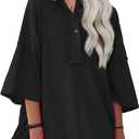 SHEWIN Women's Fashion Oversized T Shirts Casual Short Sleeve Reverse Seam Summer Tops Tees (Medium)
