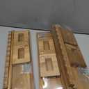 Kids' Wall Bookshelves  Set of 3 Scalloped Floating Shelves, 0.8" Thick Nursery Book Shelves with Wooden Hooks, Perfect for Boys & Girls  Decorative Wall Organizer for Toys, Photos & Decor, Brown