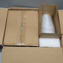 Gold Chandelier with White Shades, 6-Light Modern Farmhouse Chandeliers for Dining Room, Rustic Round Hanging Light Fixture for Kitchen Island Bedroom Office Living Room Entryway