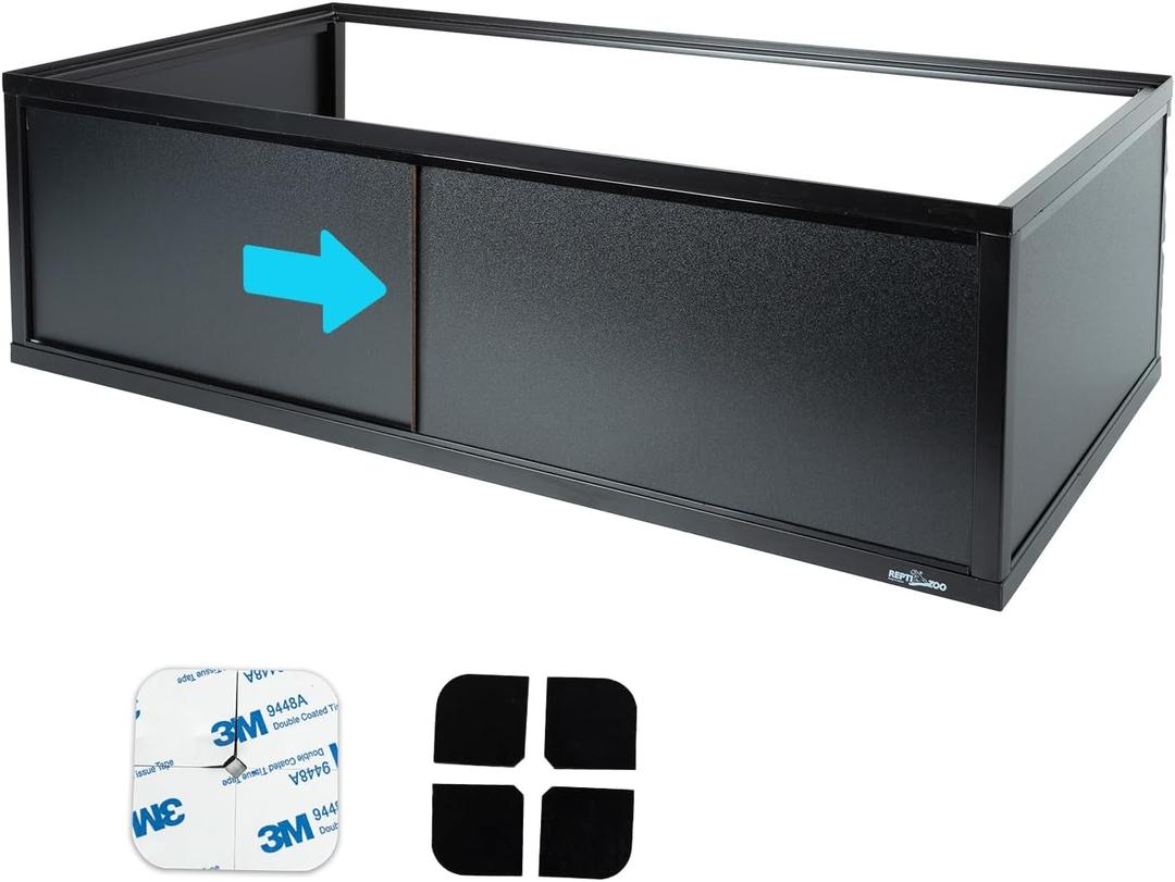 REPTI ZOO Reptiles Terrarium Stackers,36" L x 18" W Space Saving Stacker Kit with 4 x Spacers,Metal Frame Front Opening Tank Accessories,Reptile & Amphibian Enclosure Terrarium Stand