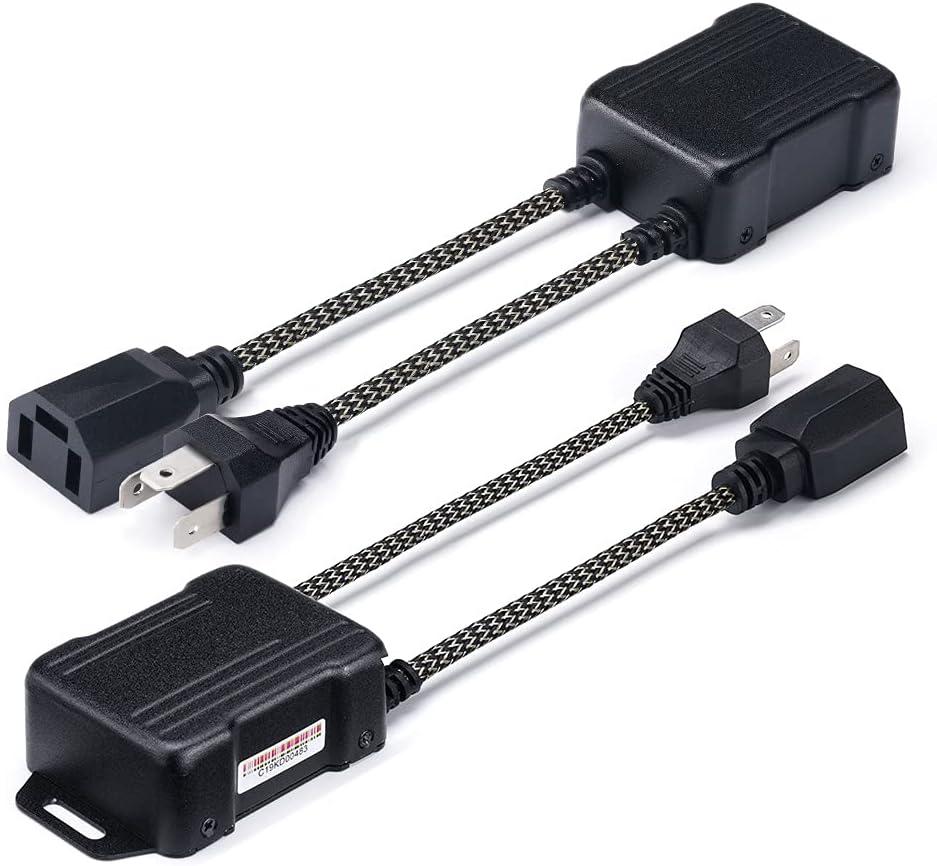 Xprite H4/9003 LED Canbus Decoder Anti Ficker Harness Error Free Resistor Capacitor for LED Headlight Bulbs, Pack of 2