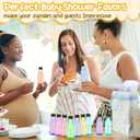 Boao 50 Sets Baby Shower Favors for Guests Include 50 1.7oz Mini Honey Bee Empty Plastic Alcohol Shot Bottles with 1 Funnel Baby Shower Return Gift for Guests Gender Reveal Gifts Ideas (Honey)