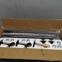 Black Curtain Rods for Windows 170 to 240 Inch(3-20 Feet),extra long drapery rod for large window,1" Diameter Rods with Modern Style End Cap Finials,Size:36-240 Inch