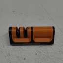 Orange Ninja Mini Knife Sharpener - Coarse & Fine Blade Sharpener, Sharpening System- Knife Sharpeners for Kitchen Knives, Pocket Kitchen Knives Sharpeners with Bottle Opener & Fridge Attachment