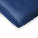 Pro Goleem Satin Pack n Play Playard Sheet Great for Baby Hair Soft Silk Feeling 27x39 Inch Fitted Portable Mini Crib Sheet Playard Mattress Cover for Girls Navy Blue