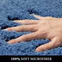 MIULEE Blue Bathroom Rugs Set 2 Piece, Small Soft Absorbent Microfiber Bath Mat Set, Non Slip Quick Dry Machine Washable Plush Shaggy Bath Rugs for Bathroom Floor, Tub and Shower, 16x24 inches