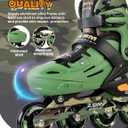 2PM SPORTS Inline Skates for Kids Boys Girls Ages 5-8 8-12 3-5 4-8 6-12 with Light Up Wheels, Adjustable Children's Roller Skates Blades for Toddler Beginner Youth Indoor Outdoor