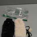 Lystaii Faux Fur Flip Mittens Warm Soft Cute Finger Fingerless Gloves for Womens