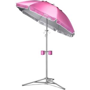 Wondershade Ultimate Portable Sun Shade Umbrella Lightweight Adjustable Outdoor Patio & Beach Umbrella with Tripod Base (Pink)