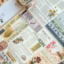 Flowers Washi Tape Set 60 Rolls Floral Patterns Decorative Skinny Blooms Masking Tapes for Arts, DIY Crafts, Journals, Planners, Scrapbook, Wrapping (Spring)