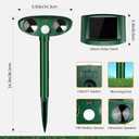 4 Pack Animal Repellent Ultrasonic Deer Repellent Cat Repellent Outdoor Solar with Motion Sensor Animal Deer Cat Deterrent to Repel Squirrel Rabbit Repellent for Yard Garden