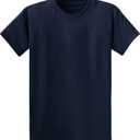 Clothe Co. Mens Heavyweight 100% Cotton Short Sleeve T-Shirt, Navy, 2XL