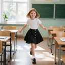 1 Pack Girls White Ruffle Socks, Comfortable Cotton Frilly Princess Style Dress Socks (White)