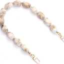 AUMEY Resin Chain for Short Handle Handbag,Beaded bag handles,Wallet Handle Replacement,Strap extender, purse accessory (YXZ01-Seashell)