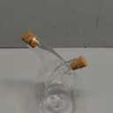 BOLLAER Glass Olive Oil Bottle Cruet, Hand-Blown, Moist Bottom, High Borosilicate Glass, 2 in 1 Oil and Vinegar Bottle, 2 oz