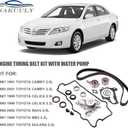 Timing Belt Kit with Water Pump Compatible with 1987-2001 Toyota Camry Celica RAV4 MR2 Solara 2.0L 2.2L 3SFE 5SFE L4 DOHC 16 VALVE Engine # TBK138 TS26199