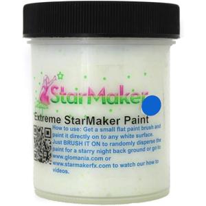 StarMaker Glow in the Dark Extreme FX neutral invisible Large Crystal UV Reactive Paint (Blue)
