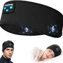 Perytong Sleep Headphones Bluetooth 5.4 Headband, Wireless Sleep Headband Headphones for Side Sleepers, Ultra-Thin Stereo Speakers & Extended Battery Life, Sports Headband Earphones for Sleeping (Ebony Black)