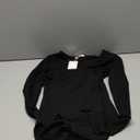 MANGOPOP Round Neck Long Sleeve Short Sleeve Bodysuits for Women Basic Body Suit Shirts Tops (Small)