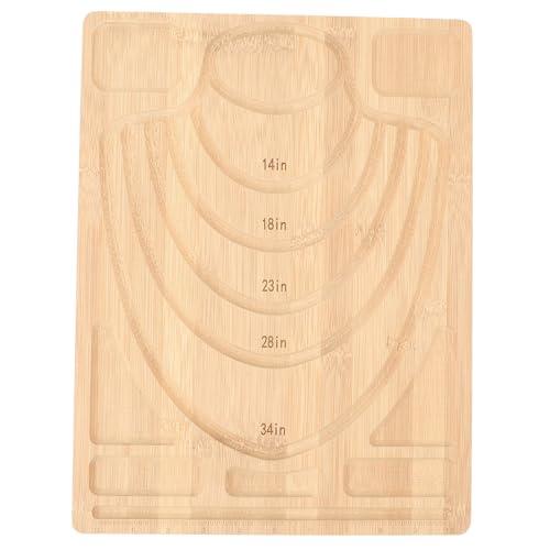 Pyhodi Bamboo Bead Board, Multifunctional Beading Mats for DIY Jewelry Making Necklace Bracelet Design, Bamboo Combo Beading Board with Measurement Grooves for Jewelry Craft Enthusiasts
