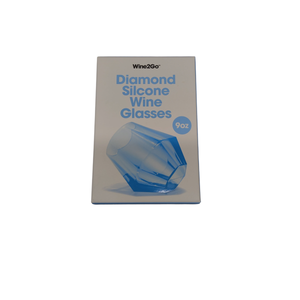 Wine2Go Diamond Silicone Wine Glasses 9oz