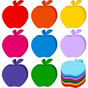 720 Pcs Apple Cutouts Paper 3.9 Inch Assorted Color Cut-outs Die Cuts Paper for DIY Craft Projects Back to School Class Bulletin Board Decor