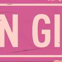 Mean Girl St Funny Rustic Pink Wall Metal Tin Signs Decor 4x16 in