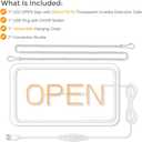 Open Signs for Business, COB Chip LED Neon Open Sign, 16"x 9" Bright Electric Light Up Open Signs with ON/OFF Switch for Bars, Stores, Coffee Shop, Hotel, Window, Outdoor etc.