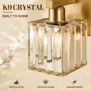 Brushed Gold Bathroom Light Fixtures 4-Light Crystal Vanity Lights