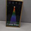 30+ Modes Smart Prelit Christmas Cone Tree with Lights - 6ft 296 LED App Control Color Changing Light Show Trees with Remote Timer Music Sync for Indoor Outdoor Yard (Green Body)