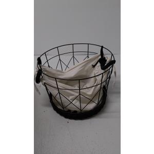 Black Wired Metal Laundry Basket