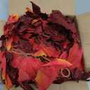 DearHouse 2 Pack Fall Garland Maple Leaf, 5.9Ft/ Piece Hanging Vine Garland Artificial Autumn Foliage Garland Thanksgiving Decor for Home Wedding Fireplace Party Christmas (Dark Red)