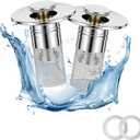 Pop Up Sink Drain Strainer, Bathroom Sink Drain Stopper with Removable Stainless Steel Drain Hair Catcher Basket, Universal Bathroom Sink Stopper Replacement, Drain Plug Filter (2PCS)