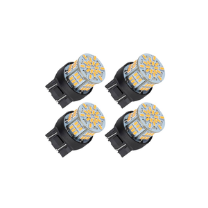 4PCS 7443 LED Bulb Turn Signal Light 12V-24V Super Bright 7440 T20 LED Replacement Light Kit Set for Car Tail Brake Turn Signal Blinker Lights - Amber Yellow