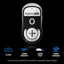 Superglide Glass Mouse Skates - Super Smooth Glide, Polished Round Edge, Super Fast Gaming Mouse Feet with Durable Sole for Logitech G Pro X Superlight1 (Type-S, White)