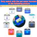 Cat Water Fountain Pump, Pet Water Fountain Pump Compatible Motor, DR-DC160 for Cat Drinking Fountain Cat Water Dispenser Replacement (With LED & Brush)