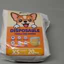 Pet Soft Disposable Dog Diapers Female, Pull Up Doggie Diapers for Female Dogs, 360Stretchy Waist Puppy Diapers, Super Absorbent Doggy Diaper Leak Proof Design for Dogs in Heat (XSmall, Count, 20.0)