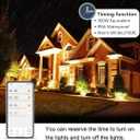 Led Flood Light 30W, 300W Equivalent 3000 LM Outdoor Color Changing Led Stage Landscape Lights, Bluetooth RGBW Smart Floodlights 2700K & 16 Million Colors&Timing& Music Sync, IP66US 3-Plug (2 Pack)