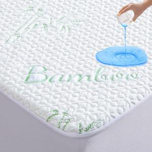 GOONIK King Mattress Protector, Breathable Bamboo Viscose Waterproof King Size Mattress Pad Cover with 6-18 inches Deep Pocket