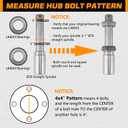 2 Sets Trailer Hub Kits 4 on 4'' for 2000 lbs 1'' BT8 Straight Axle Spindle, Prelubricated L44643 Bearings 4x4'' Trailer Replacement Idler Hub 4 Lug Bolt Trailer Wheel Hub Kit