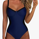 SUUKSESS Womens Tummy Control One Piece Swimsuit Sexy Crisscross Back Bathing Suit Large