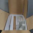 LAATOOREE Nightstands Set of 2, Small Side Table, Bedside Table with Fluted Door, Solid Wood Feet; Modern Mid-Century End Table for Bedroom, Small Space (White)