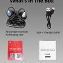 AI Real-Time Translation Earbuds, 144 Languages & Accents, 0.5s Fast Response, 98% Accuracy Language Translator Device for Travel, Business & Learning, Wireless Bluetooth Translator Headset