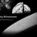 Diamond Leather Steering Wheel Cover with Bling Bling Crystal Rhinestones,Large-Size of 15 1/2 inches-16 inches Black