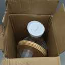 3+1 Pack Laundry Pods Containers & Dryer Sheet Holder & Laundry Detergent Dispenser, Laundry Room Organization and Storage Jars with Lids, Labels and Scoops for Scent Booster, Powder, Pods (Wood)