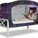 ANC POP Bed Tent Full Bed Canopy Portable Dream Tent for Adult Indoor Sleeping Tents with 2 Doors Breathable Private Space Tents, Galaxy, 56.3"W x 78.7"L