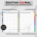 2025-2026 Appointment Book, 25-26 Planner Quarter-Hourly, Weekly & Monthly - from July 2025 - June 2026, A4 Weekly Planner with Colorful Tabs, Hardover, Note Pages, Pockets, Spiral Binding (8.5"x11")