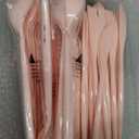 Supernal 180pcs Pink Plastic Silverware Heavy Duty Pink Party Disposable Cutlery Plastic Forks and Spoons Disposable Utensils Include 60 Forks,60 Knvies,60 Spoons for Wedding,Party or Daily Using